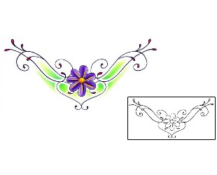 Flower Tattoo Specific Body Parts tattoo | GJF-00944