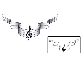 Music Tattoo Specific Body Parts tattoo | GJF-00947