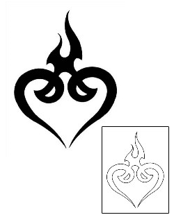 Heart Tattoo Religious & Spiritual tattoo | GJF-01088