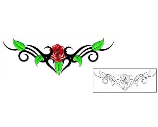 Rose Tattoo Specific Body Parts tattoo | GJF-01133