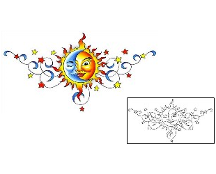 Sun Tattoo Specific Body Parts tattoo | GJF-01180