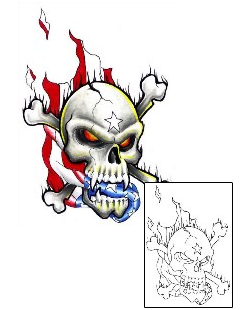 Skull Tattoo Horror tattoo | GJF-01243
