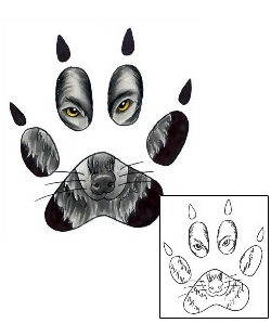 Paw Print Tattoo Animal tattoo | GJF-01272