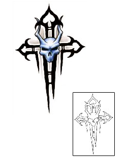 Cross Tattoo Horror tattoo | GJF-01281