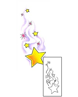 Shooting Star Tattoo Astronomy tattoo | GJF-01337