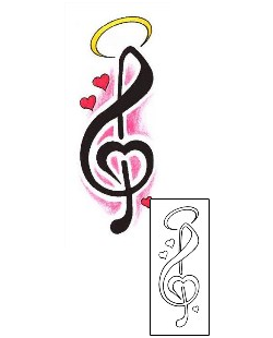 Music Tattoo Miscellaneous tattoo | GJF-01354