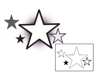 Star Tattoo Astronomy tattoo | GJF-01357