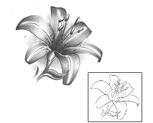 Lily Tattoo Plant Life tattoo | GJF-01375