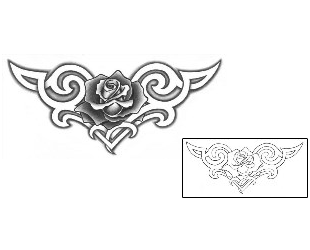 Rose Tattoo Specific Body Parts tattoo | GJF-01376
