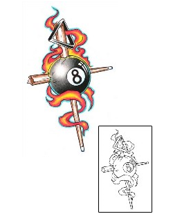 Eight Ball Tattoo Miscellaneous tattoo | GJF-01433