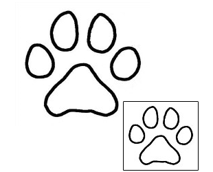 Paw Print Tattoo Tattoo Styles tattoo | GJF-01627