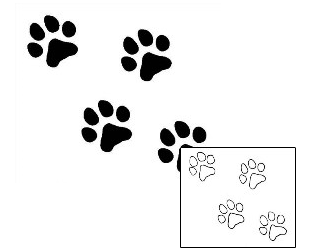 Paw Print Tattoo Tattoo Styles tattoo | GJF-01631