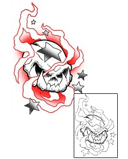 Skull Tattoo Horror tattoo | GJF-01648