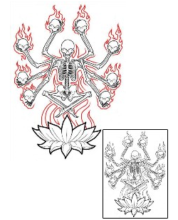 Skeleton Tattoo Plant Life tattoo | GJF-01654