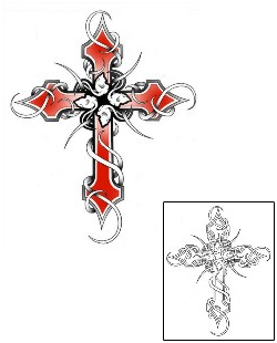 Cross Tattoo Religious & Spiritual tattoo | GJF-01660
