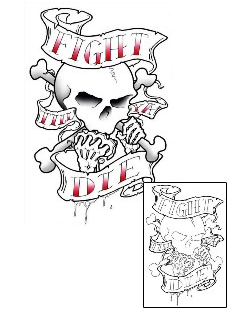 Crossbones Tattoo Horror tattoo | GJF-01664