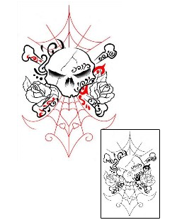 Spider Web Tattoo Plant Life tattoo | GJF-01665