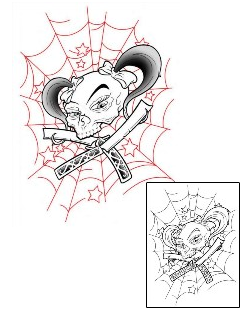 Spider Web Tattoo Horror tattoo | GJF-01678