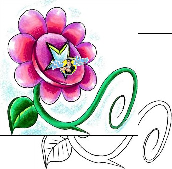 Flower Tattoo plant-life-flowers-tattoos-george-galindo-glf-00007