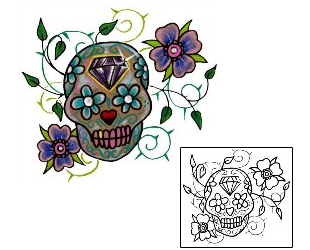 Day of the Dead Tattoo Ethnic tattoo | GLF-00047