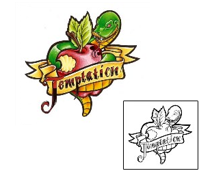 Religious & Spiritual Tattoo Temptation Apple Tattoo