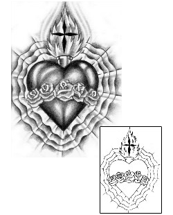 Sacred Heart Tattoo Religious & Spiritual tattoo | GPF-00011