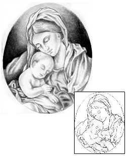 Mary Tattoo Religious & Spiritual tattoo | GPF-00013