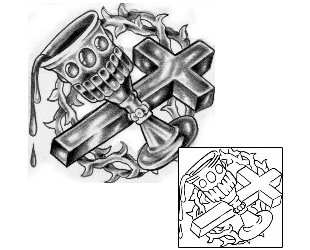 Crown of Thorns Tattoo Religious & Spiritual tattoo | GPF-00015