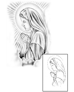 Mary Tattoo Religious & Spiritual tattoo | GPF-00036