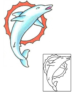 Dolphin Tattoo Marine Life tattoo | GPF-00156