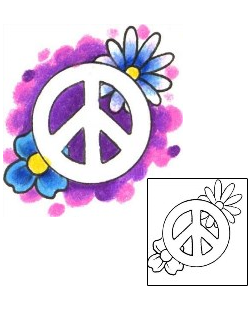 Peace Symbol Tattoo Miscellaneous tattoo | GPF-00168