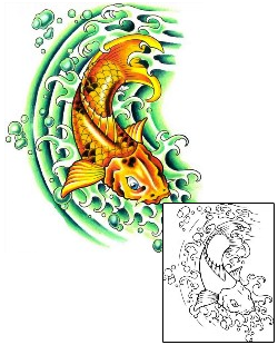 Asian Tattoo Marine Life tattoo | GPF-00220