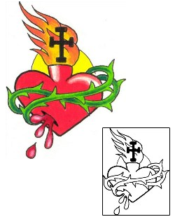 Sacred Heart Tattoo Religious & Spiritual tattoo | GPF-00230