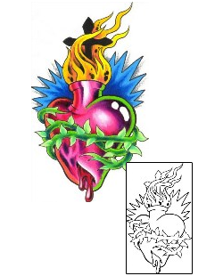 Sacred Heart Tattoo Religious & Spiritual tattoo | GPF-00232