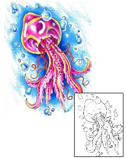 Jellyfish Tattoo Marine Life tattoo | GPF-00236
