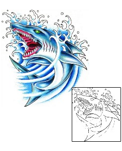 Fish Tattoo Marine Life tattoo | GPF-00240