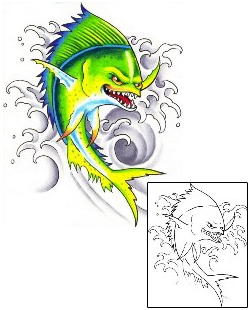 Fish Tattoo Marine Life tattoo | GPF-00241