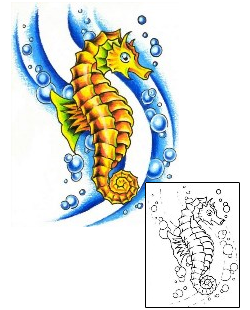 Seahorse Tattoo Marine Life tattoo | GPF-00243