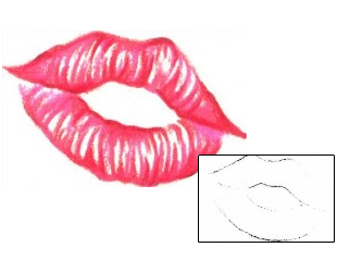 Lip Print Tattoo GPF-00262