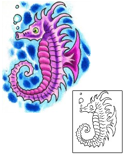 Seahorse Tattoo Marine Life tattoo | GPF-00273