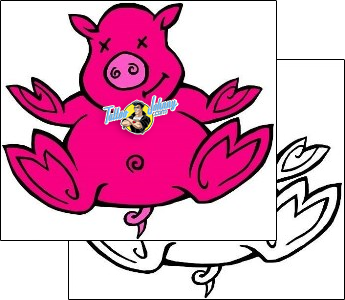 Pig Tattoo animal-pig-tattoos-gifny-richata-grf-00058