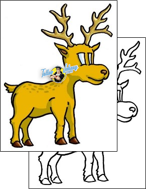 Cartoon Tattoo deer-tattoos-gifny-richata-grf-00067