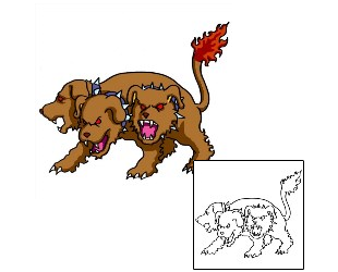 Cartoon Tattoo Hound Of Hades Dog Tattoo