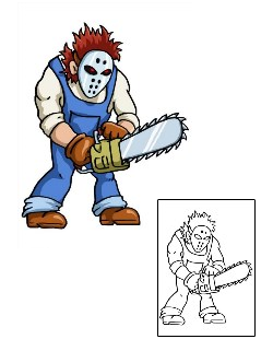 Cartoon Tattoo Chainsaw Massacre Horror Tattoo