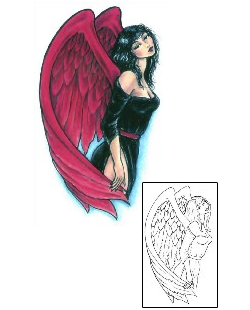 Angel Tattoo Religious & Spiritual tattoo | GSF-00037