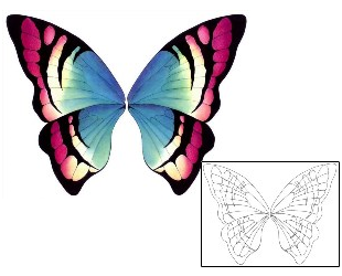 Butterfly Tattoo Insects tattoo | GSF-00078