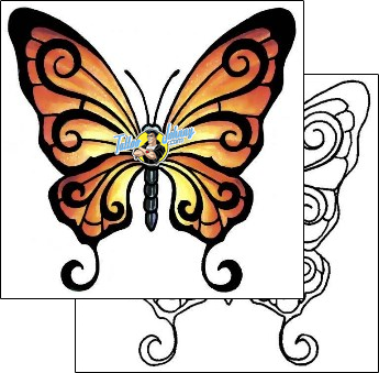 Butterfly Tattoo insects-butterfly-tattoos-gail-somers-gsf-00093