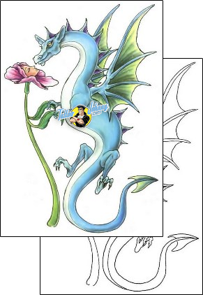 Dragon Tattoo fantasy-tattoos-gail-somers-gsf-00130