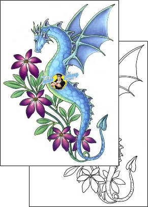 Dragon Tattoo fantasy-tattoos-gail-somers-gsf-00132