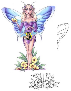 Fairy Tattoo fantasy-tattoos-gail-somers-gsf-00301